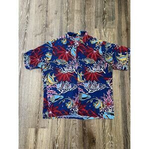 Vintage reyn spooner aquatic fish button up shirt